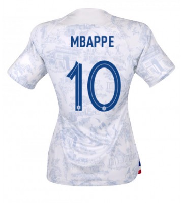 France Kylian Mbappe #10 Replica Away Stadium Shirt for Women World Cup 2022 Short Sleeve